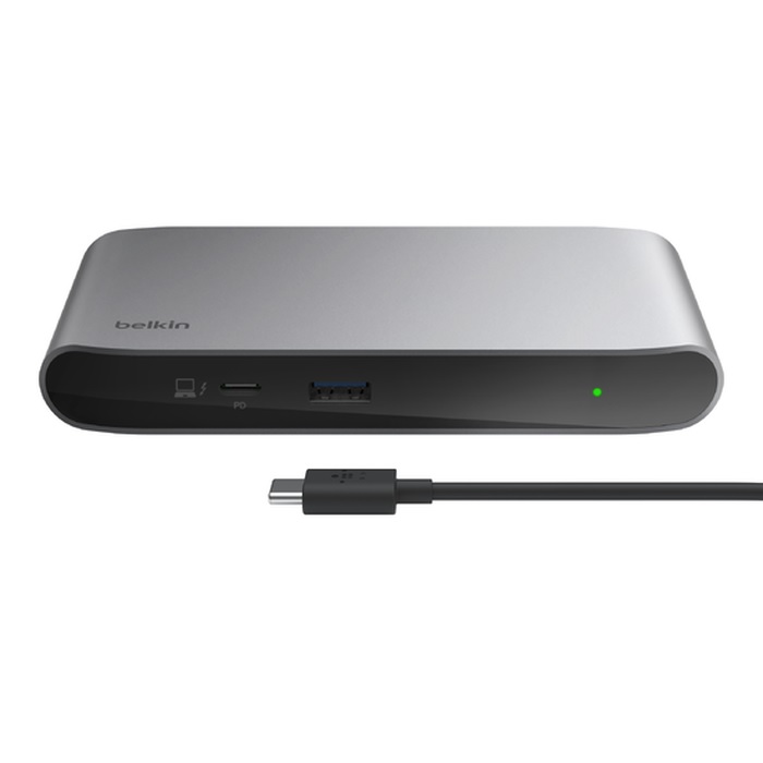 Belkin Connect Thunderbolt 4 5-in-1 Core Hub, 40 Gbps Data Transfer, Dual 4K 60Hz Display, 96W Power Delivery USB-C Docking Station - Space Grey INC013AUSGY