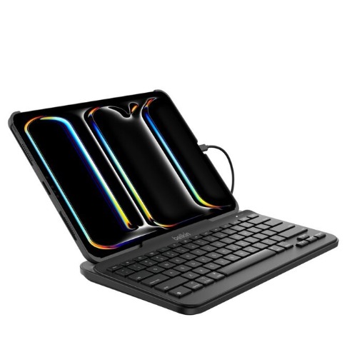 Belkin Connect USB-C Keyboard with Stand for iPad - Rugged, IP51, Pry-Resistant Keys, iPadOS Hotkeys, 3-Year Warranty