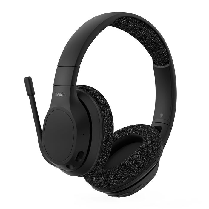 Belkin SoundForm Adapt USB-C Wireless Over-The-Ear Headphones Black – 40mm Drivers, 65H Playtime, Bluetooth 5.2, Foldable Design, ENC Mic, 2-Year Warranty