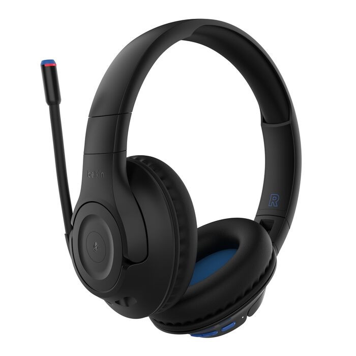 Belkin SoundForm Inspire USB-C Wireless Over-Ear Headset for Kids with 35H Playtime, 40mm Drivers, Foldable Design, Safe 85dB Volume, Bluetooth 5.2