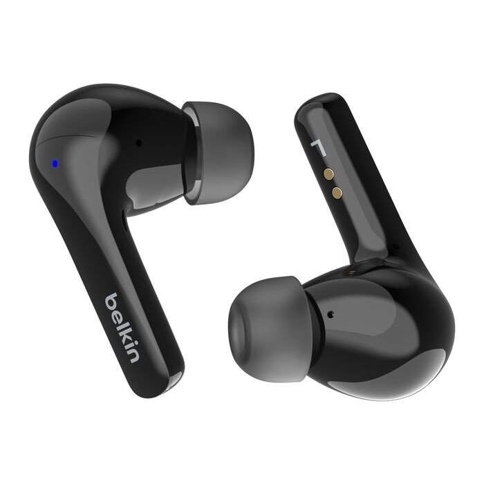 Belkin SoundForm Motion 2 True Wireless Earbuds Black - 33 Hours Playtime, Bluetooth 5.3, IPX5 Sweat Resistant, 12mm Drivers, Wireless Charging, 2-Year Warranty