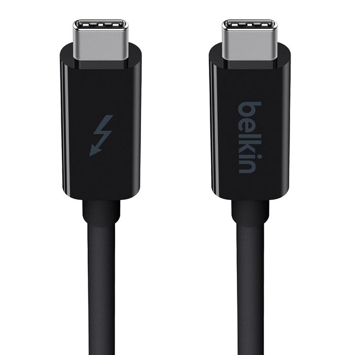 Belkin Thunderbolt 3 USB-C to USB-C Cable 1 Meter, 20Gbps Data Transfer, 60W Power Delivery, 4K Ultra HD, Thunderbolt Certified, Black