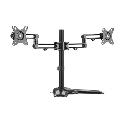 Brateck Dual Free Standing Premium Articulating Aluminum Monitor Stand for 17-32 inch Monitors up to 8kg VESA 75x75/100x100