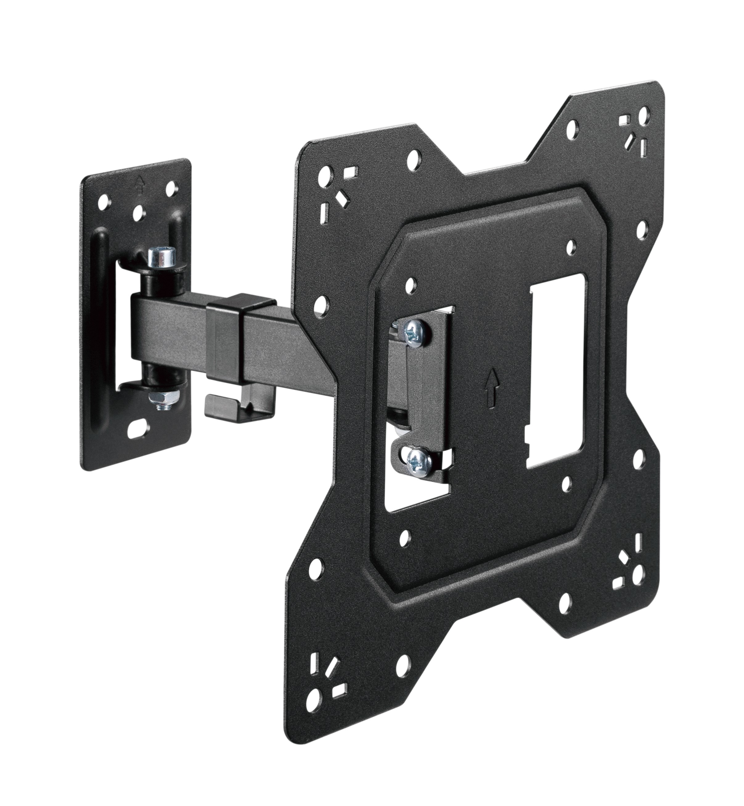 Brateck Economical Full-Motion TV Wall Mount for 23"-43" Curved TVs up to 30kg, VESA 100x100 to 200x200, Fine Texture Black