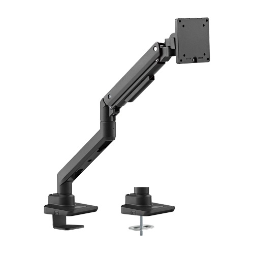 Brateck Fabulous Heavy-Duty Gas Spring Monitor Arm for 17"-49" Monitors, Supports Up to 20KG, VESA 75x75 & 100x100, Desk-Mounted with Cable Management (Black)