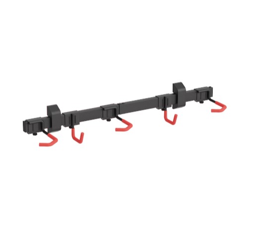 Brateck LBM09-03 Wall Mounted Bike Rack for 3 Bikes - Heavy-Duty Steel with Adjustable Hooks and PVC Frame Protectors, Black