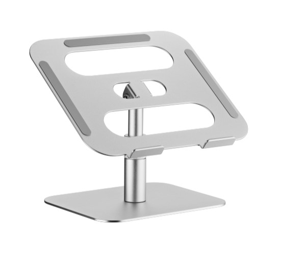 Brateck LPS03-19 Adjustable Aluminum Laptop Riser for 11-15 inch Laptops & Tablets, 5kg Capacity, Silver