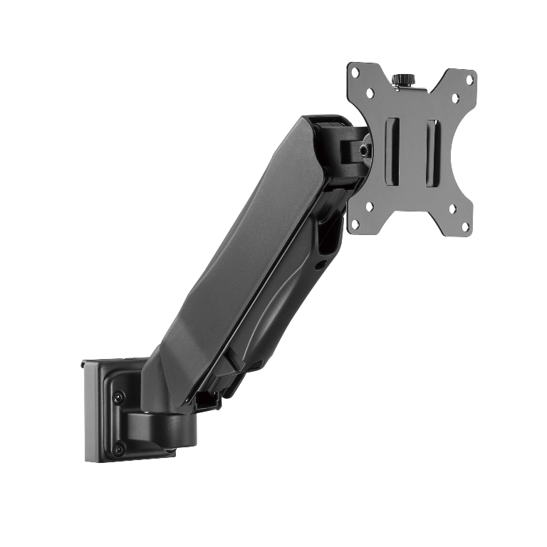 Brateck Slatwall Gas Spring Monitor Arm for 13"-27" Screens, Up to 6.5kg, Adjustable Height with Gas Spring, VESA Compatible 75x75 & 100x100
