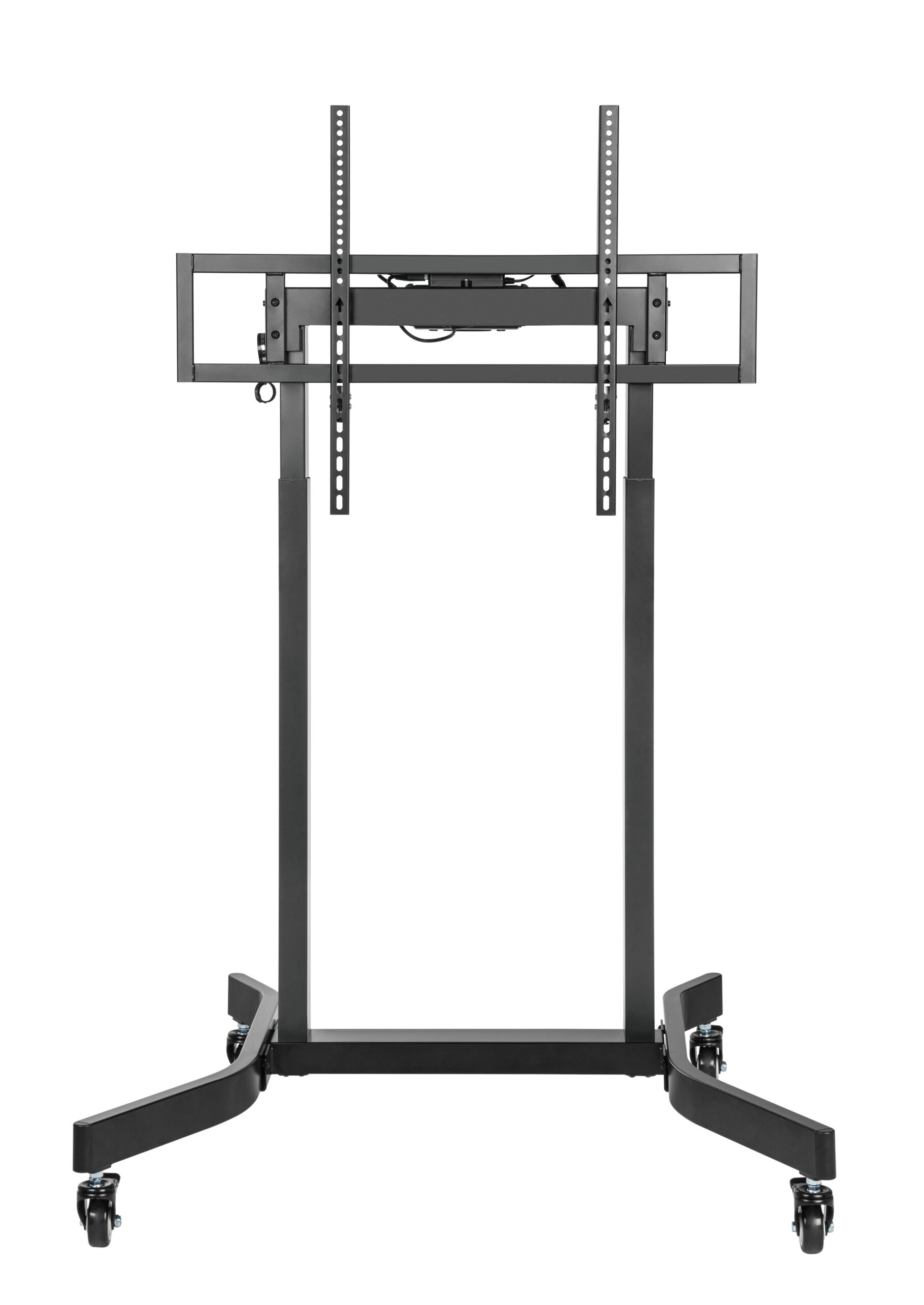 Brateck Standard Motorized TV Cart - Height Adjustable 55"-100" Screen Support, 120kg Load, Matte Black, VESA 200x200 to 800x600 Compatible