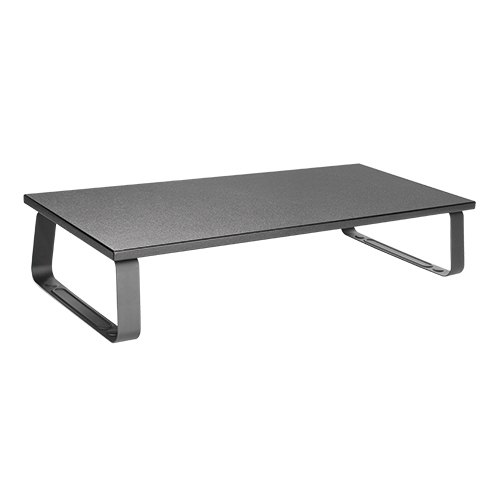Brateck Timber Desktop Monitor Stand - Ergonomic Monitor Riser for 13" to 32" Screens, Steel & Particle Board, Max 20kg, 600x260x120mm - Black