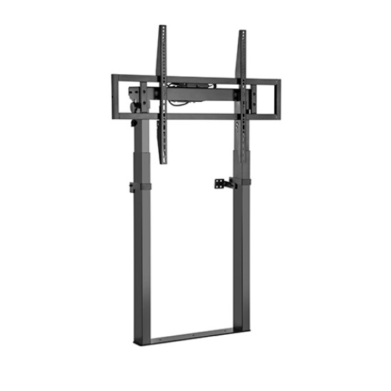 Brateck TTL14-68FR Motorized Wall Mount Stand for 55"-100" TVs Up to 120kg with Remote, Heavy-Duty Steel, Matte Black