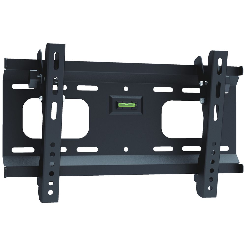Brateck Ultra-Slim Tilting TV Wall Mount for 32-55" Screens, VESA 100x100 to 400x200, Supports up to 75kg with Integrated Bubble Level