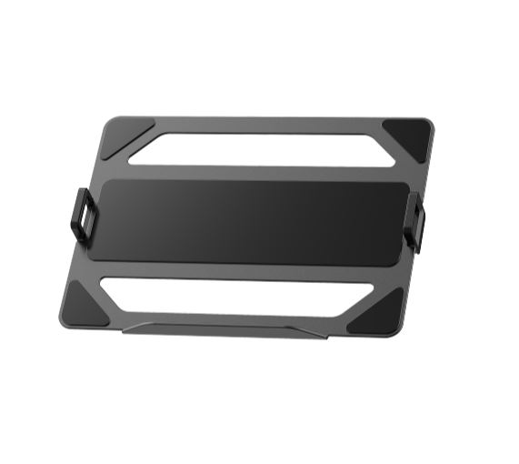 Brateck Universal Aluminum Laptop Holder for Monitor Arms, VESA 75x75 Compatible, Supports 11.6 to 17.3 Inch Laptops up to 9kg, Black, 304x227x39mm