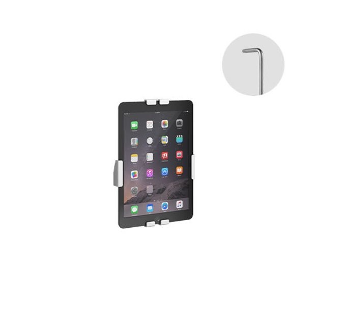 Brateck Universal Anti-Theft Tablet Wall Mount for 7.9"-11" Tablets with 360° Rotation & Locking Screw - White, 200x265x37mm