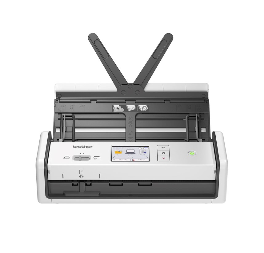 Brother ADS-1800W Compact Portable Document Scanner with Touchscreen LCD & WiFi - Duplex 30ppm, USB Type-C Powered, 20-Sheet ADF