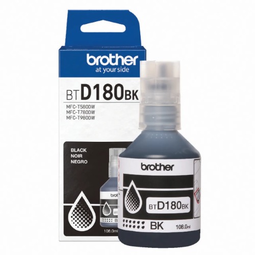 Brother BTD180BK Genuine Black Ink Bottle for DCP-T580DW & DCP-T780DW - High Yield 7500 Pages