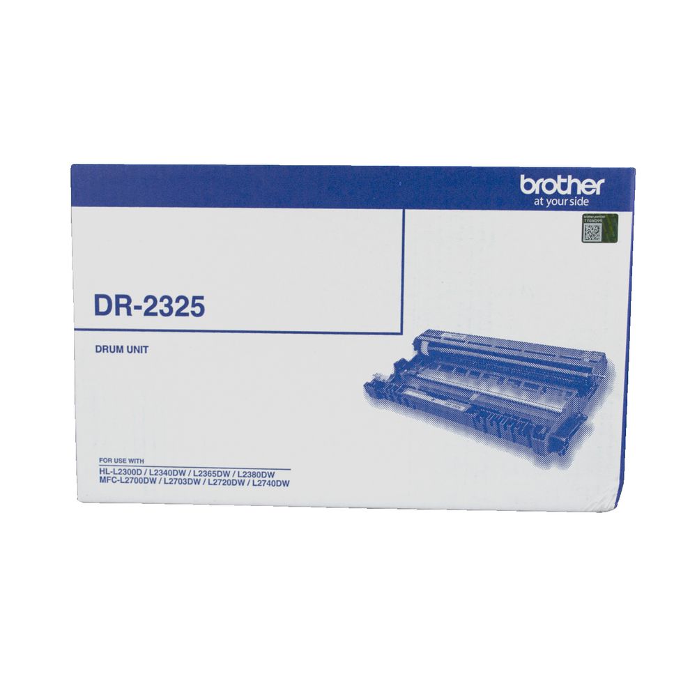 Brother DR-2325 Mono Laser Drum Unit for HL-L2300D, L2305W, L2340DW, L2365DW, 2380DW, MFC-L2700DW Series – 12,000 Pages Yield