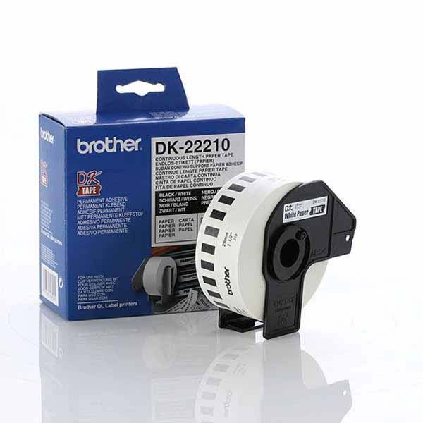 Brother Genuine DK-22210 Continuous Direct Thermal Paper Roll 29mm x 30.5m for QL Series Label Printers