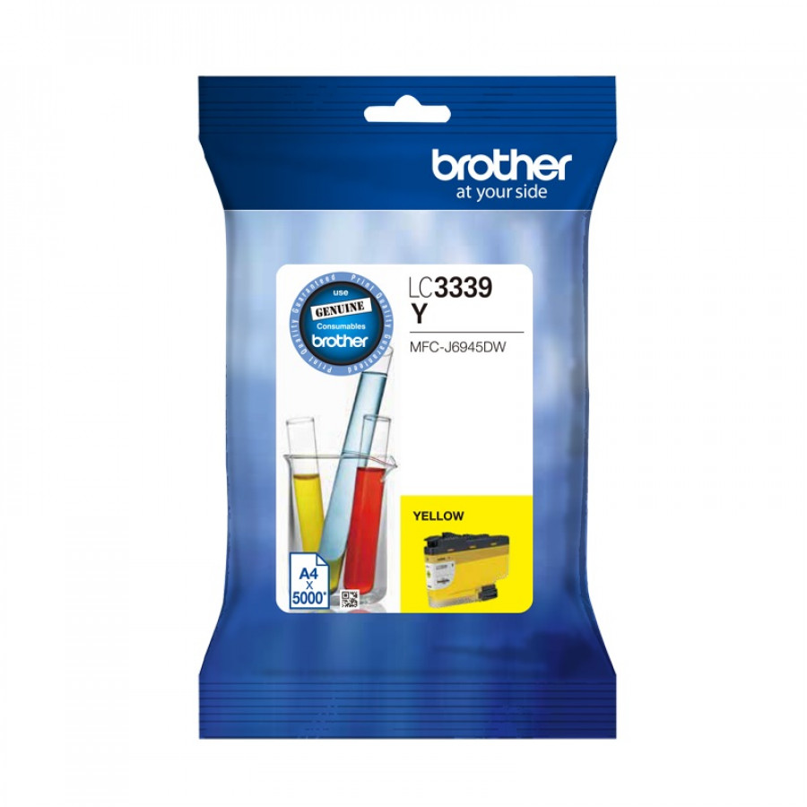 Brother LC-3339XLY Yellow Super High Yield Ink Cartridge - Up to 5000 Pages for MFC-J5845DW, MFC-J5945DW, MFC-J6545DW, MFC-J6945DW Printers