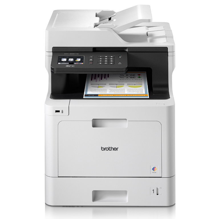 Brother MFC-L8690CDW Wireless Colour Laser Multifunction Printer with 31ppm Print Speed, Duplex, 9.3cm Touchscreen & USB/Wired/Wireless Network