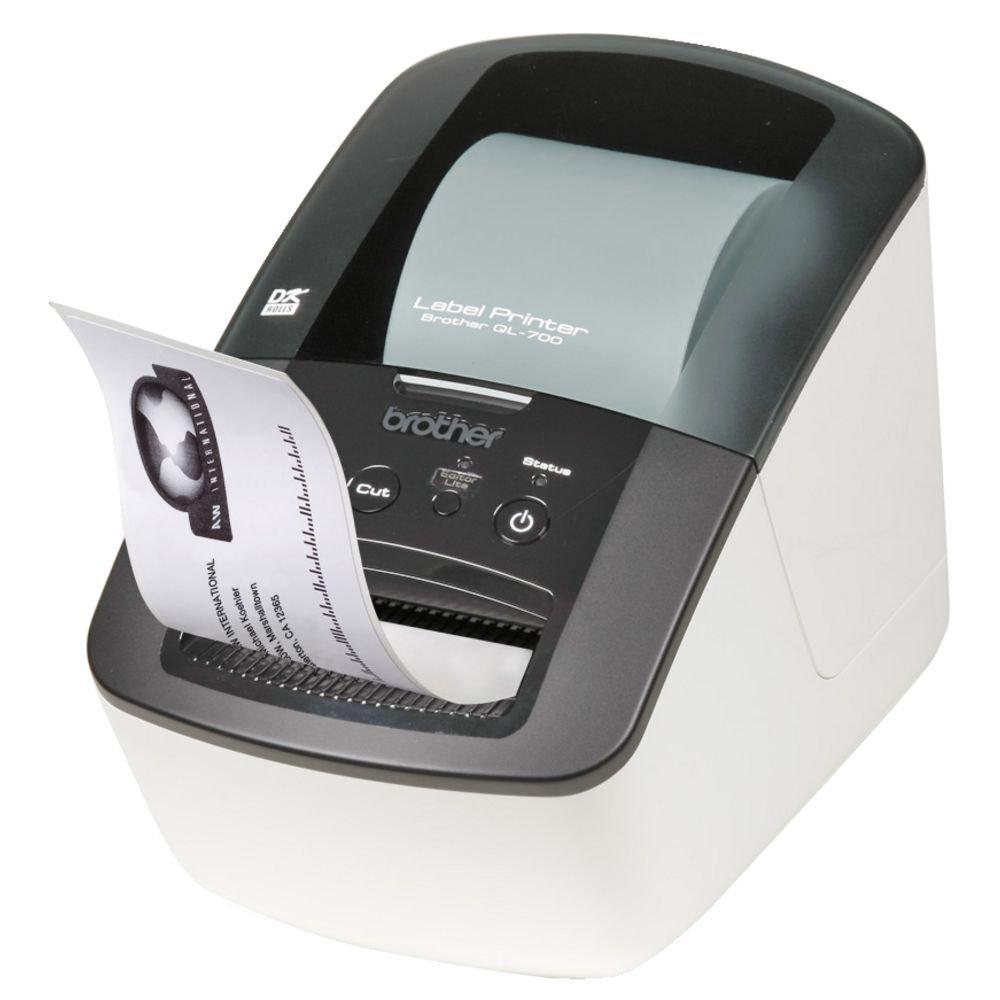 Brother QL-700 High-Speed Professional PC/Mac Label Printer – Up to 62mm Label Width, 93 Labels/Min, Direct Thermal, Auto Cutter, 3-Year Warranty