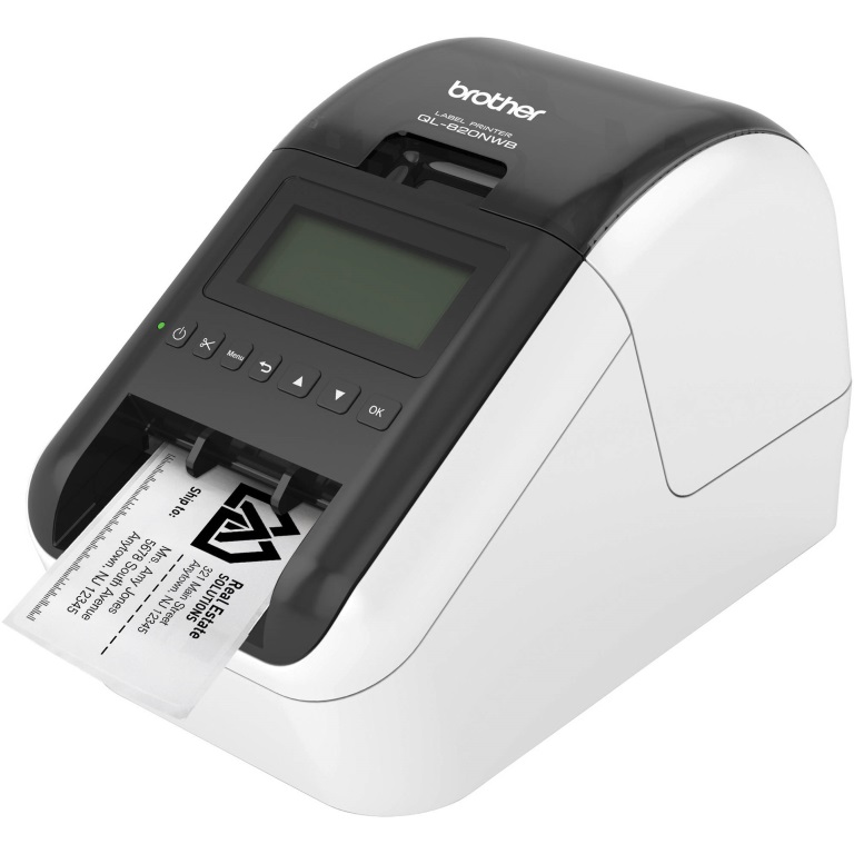 Brother QL-820NWB Wireless & Networkable High-Speed Label Printer with Two-Colour Black/Red Printing up to 62mm Wide