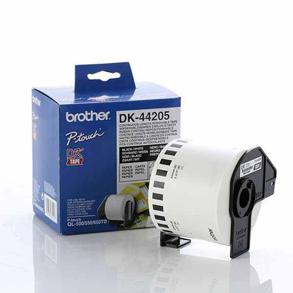 Brother Removable White Roll DK-44205 - 62mm x 30.48m Continuous Thermal Label Tape for QL Series Printers