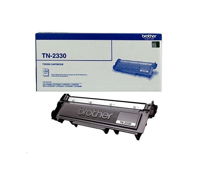 Brother TN-2330 Genuine Black Mono Laser Toner Cartridge - Standard Yield 1,200 Pages Compatible with HL-L2300D/L2305W/L2340DW/MFC-L2700DW Series