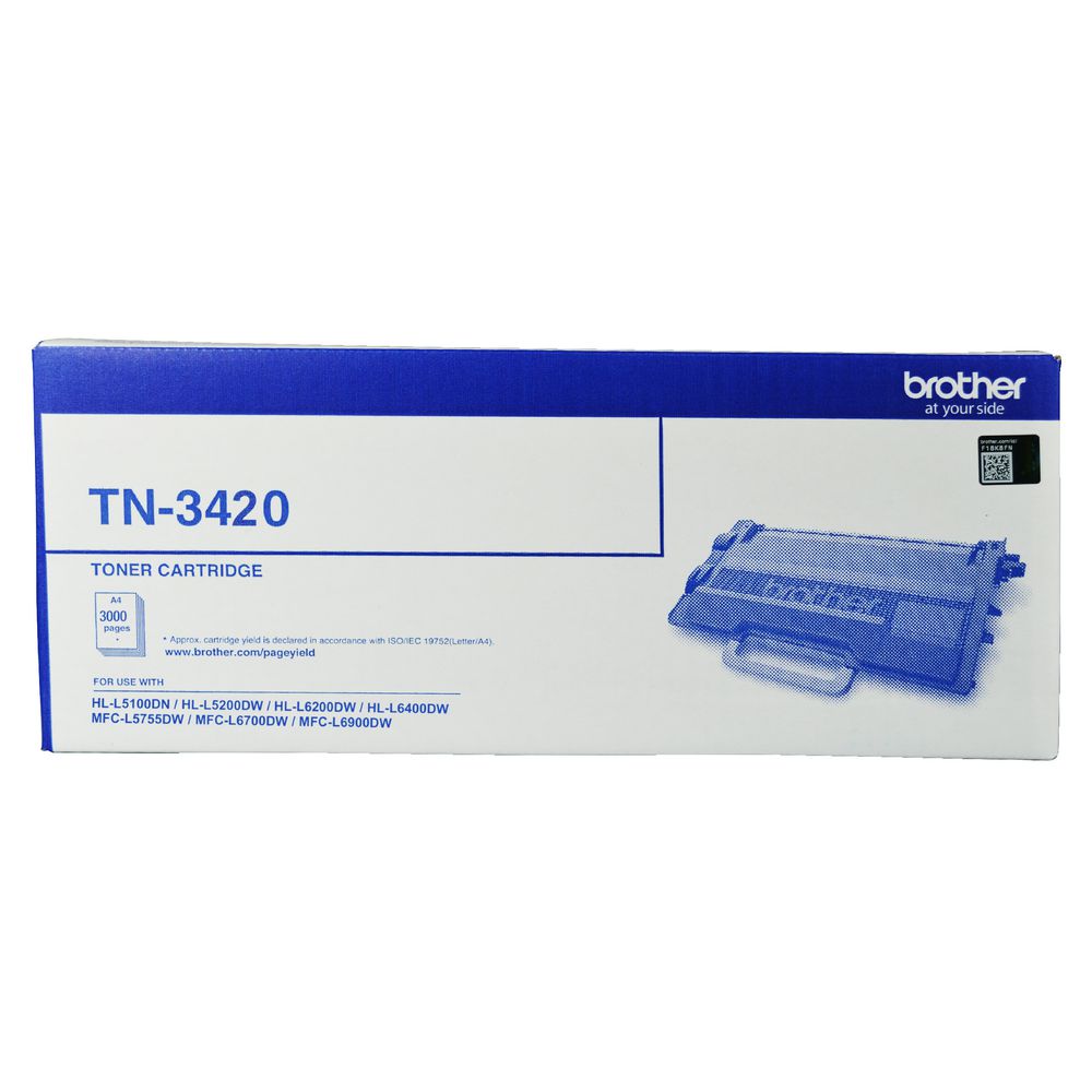 Brother TN-3420 High Yield Black Mono Laser Toner Cartridge – Approx. 3000 Pages for HL-L5100DN, L5200DW, L6200DW, L6400DW, MFC-L5755DW, L6700DW, L6900DW