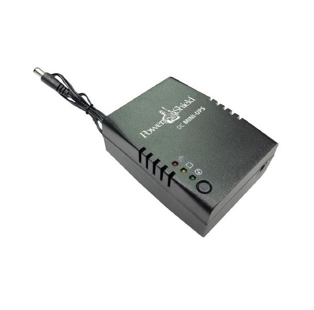 PowerShield DC Mini 36 UPS – Inline DC-DC UPS Backup for 12V-24V DC Devices, 36W Output with Li-ion Battery and Auto Voltage Detection