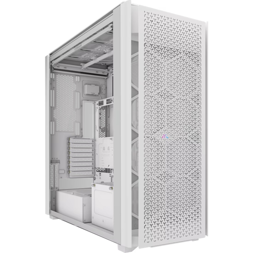 CORSAIR 9000D RGB AIRFLOW Super Full-Tower PC Case White – Tempered Glass, 580mm GPU Clearance, 180mm CPU Cooler, Up to 480mm Radiator, ATX, USB-C, 2-Year Warranty