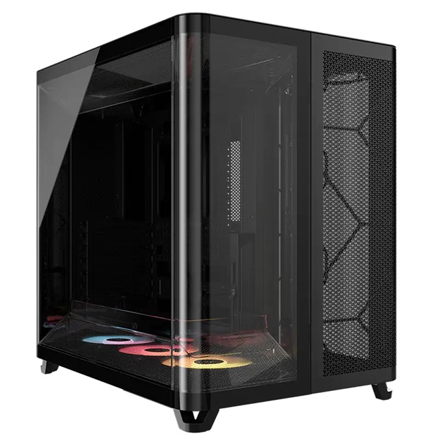 Corsair AIR 5400 RS-R ARGB Mid-Tower ATX Case - Triple-Chamber Design, 360mm Radiator Support, Tempered Glass Panels, USB-C, E-ATX Compatible