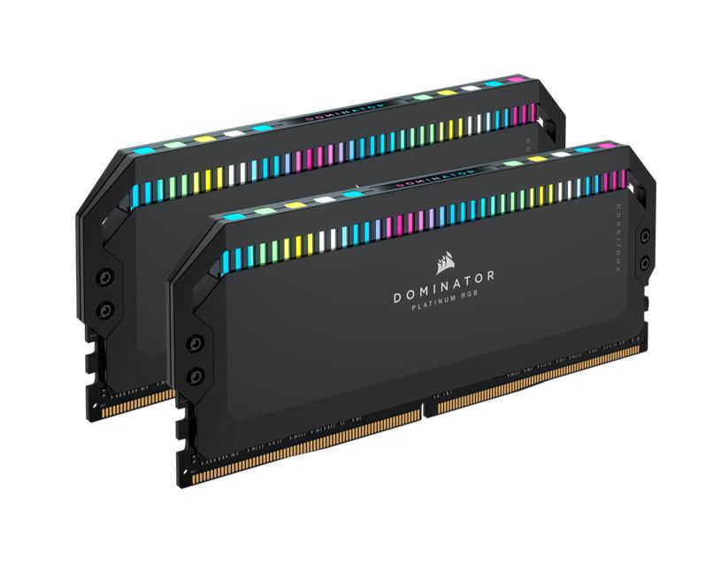 Corsair DOMINATOR Platinum RGB 64GB (2x32GB) DDR5 5200MHz C40 Desktop Gaming Memory Kit with CAPELLIX RGB & DHX Cooling