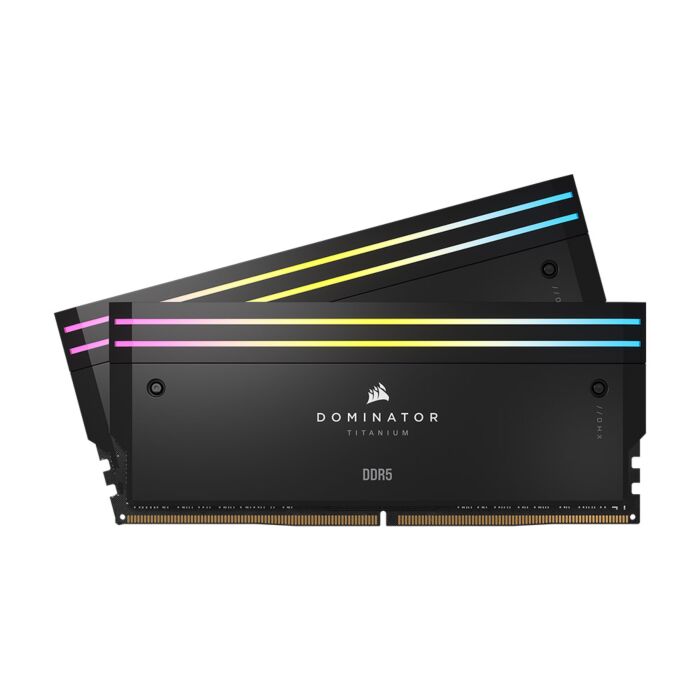 Corsair DOMINATOR TITANIUM RGB 64GB (2x32GB) DDR5 6400MT/s CL32 Intel XMP 3.0 Memory Kit - Black