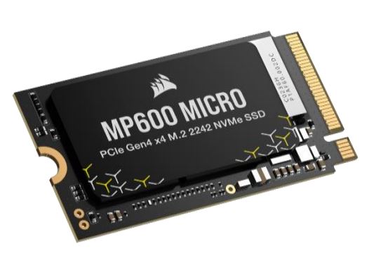 Corsair Force MP600 MICRO 1TB M.2 2242 NVMe PCIe 4.0 Gen4 SSD 5100/4300MB/s 600TBW AES-256 Encryption