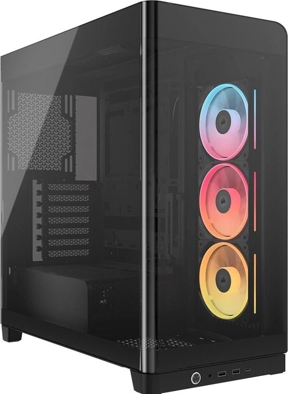 Corsair FRAME 4500X LX-R RGB LINK Panoramic Glass Mid-Tower PC Case Black – Supports GPUs up to 460mm, Dual 360mm Radiators, USB 3.2 Gen 2 Type-C, iCUE LINK RGB Fans