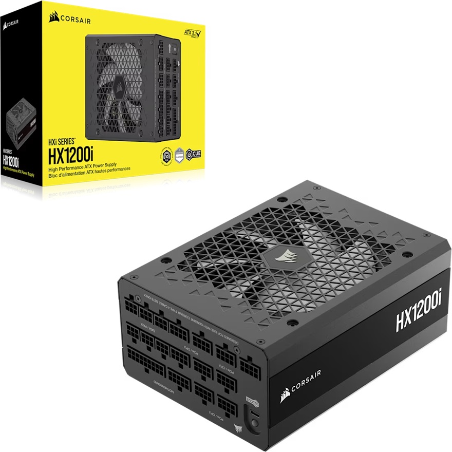 Corsair HX1200i 1200W Fully Modular Platinum ATX Power Supply with Ultra-Low Noise, ATX12V 3.1 & PCIe 5.1 Compatibility (AU)