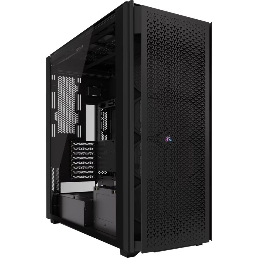Corsair iCUE LINK 9000D RGB AIRFLOW Super Full-Tower PC Case - Black, Supports E-ATX, 580mm GPU, 480mm Radiators, USB-C Front I/O