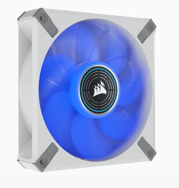 Corsair ML120 LED ELITE White 120mm PWM Magnetic Levitation Blue LED Fan with AirGuide, High Static Pressure, Quiet Cooling