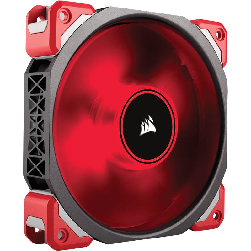 Corsair ML120 Pro LED Red 120mm PWM Magnetic Levitation Case Fan – High Static Pressure, Low Noise, 400-2400 RPM
