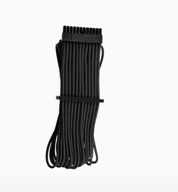 Corsair Premium Individually Sleeved Type 4 Gen 4 ATX 24-Pin PSU Cable – Black, 610mm Length, Compatible with Corsair Type 4 PSUs