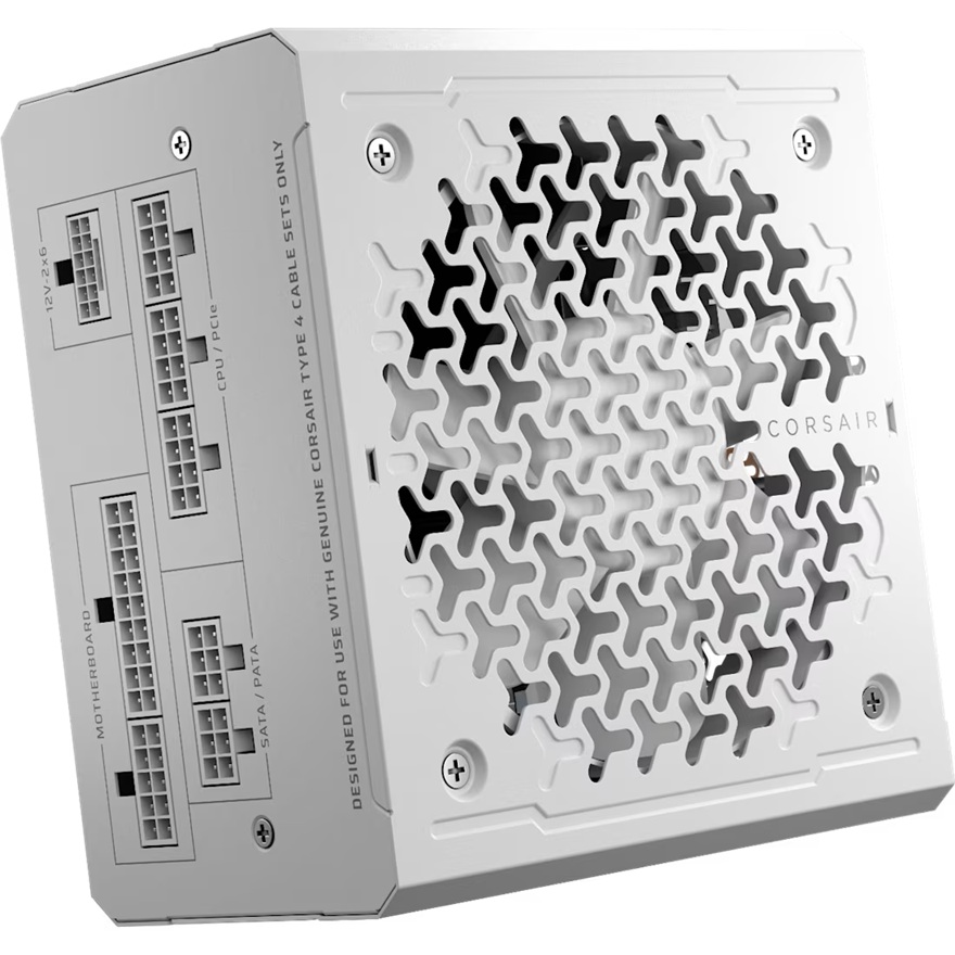 Corsair RMe Series RM750e 750W Fully Modular Low-Noise White ATX Power Supply, Cybenetics Gold, ATX 3.1, PCIe 5.1 Compatible, 6x SATA, 3x PCIe Connectors