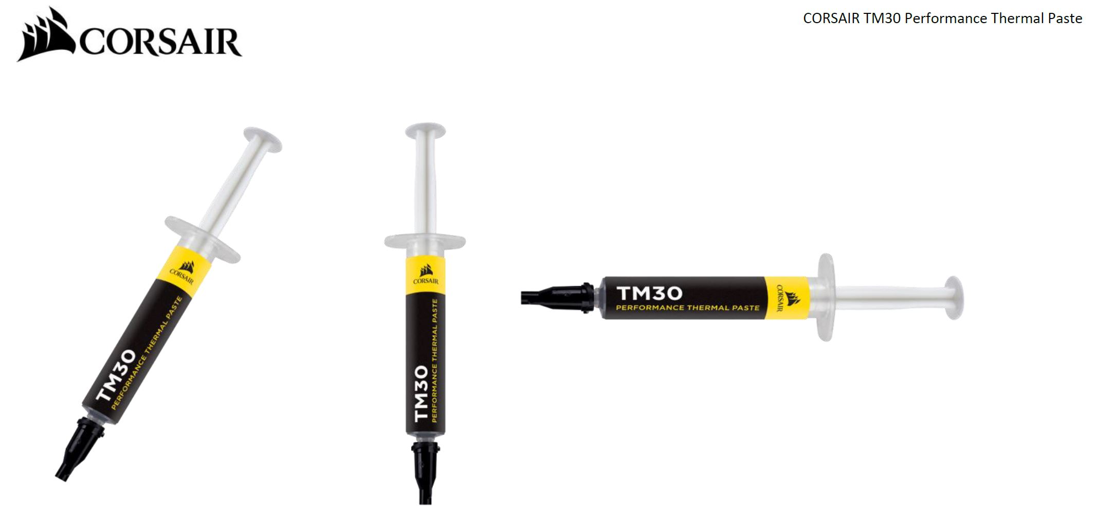 Corsair TM30 Performance Thermal Grease Paste 3g – Premium Zinc Oxide Thermal Compound for CPU & GPU Cooling, Low Thermal Impedance