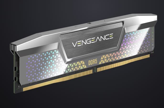 Corsair Vengeance 48GB (2x24GB) DDR5 8000MT/s CL38 CUDIMM Memory Kit Silver - Intel 800 Series Compatible, XMP 3.0, Aluminum Heatspreader