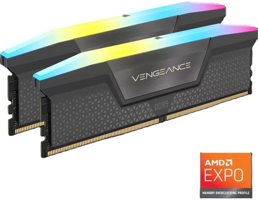 CORSAIR Vengeance RGB 32GB (2x16GB) DDR5 6000 Desktop Memory Kit - High Performance PC RAM with CL36 Latency and Dual Channel