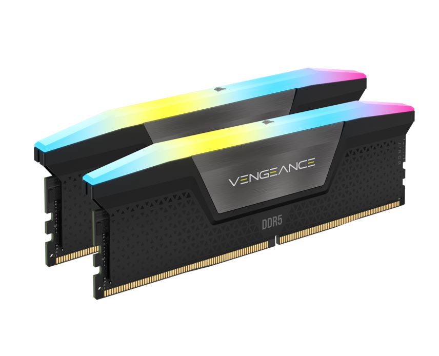 Corsair Vengeance RGB 32GB (2x16GB) DDR5 6000MHz C40 Desktop Gaming Memory Black