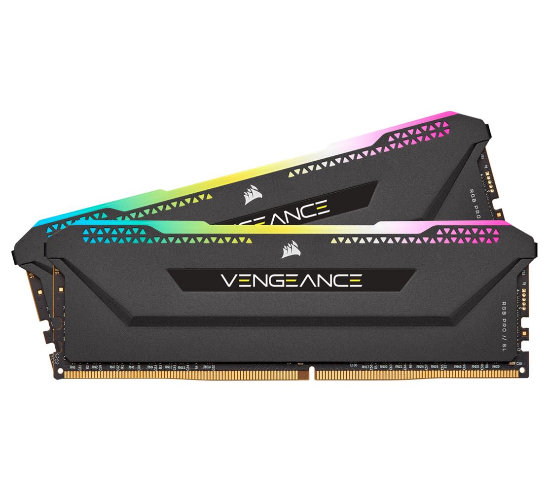 Corsair Vengeance RGB PRO SL 16GB (2x8GB) DDR4 3200MHz C16 RGB Desktop Gaming Memory Kit Black