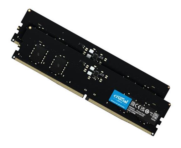 Crucial 64GB (2x32GB) DDR5-5600 MHz CL46 UDIMM Desktop Memory Kit CT2K32G56C46U5