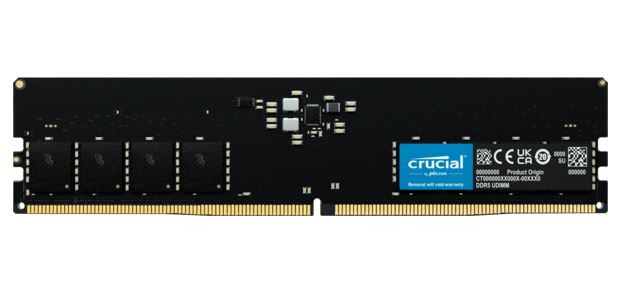 Crucial 64GB DDR5-5600 UDIMM CL46 Desktop Memory Module CT64G56C46U5 - High Capacity, Low Latency RAM