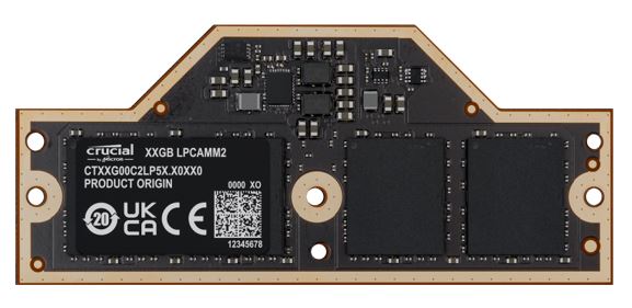 Crucial LPCAMM2 32GB LPDDR5X DDR5-7500 1.05V High-Speed Laptop Memory Module for Lenovo P1 P14 P16v